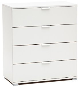 MeMi Me614BIA Cassettiera Gia' Montata, Legno, Bianco, 38x75x85 cm