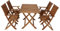 DEGAMO Klappgarnitur Gartengarnitur Tobago Akazie 5-teilig (4X Klappsessel, 1x Klapptisch 70x120cm), FSC®-Zertifiziert