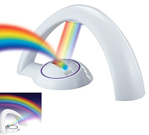 NOPTEG Rainbow Projector Room Night Light LED Color Lamp Magic Romantic Lights for Kids,add USB Cable as Gift (Rainbow)