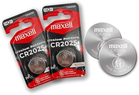 Maxell CR2025 - Confezione da 2 batterie al litio da 3 Volt (2 batterie) con ologramma EXP: 2020