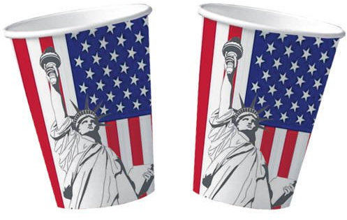 PARTY DISCOUNT Becher USA 10 Stk. 0,2 ltr.