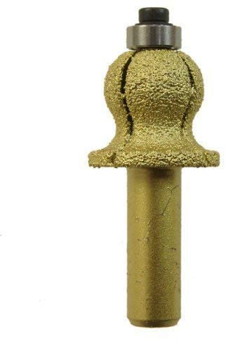KATSU Electroplated Diamond Stone Marble Grinding Edge Router Bit 1/2 Shank Woodworking Trimming Carving Milling Cutter Tool for Marble/Granite/Quartz, 15 Models (113)
