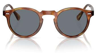 Oliver Peoples Unisex Gregory Peck Sun Semi Matte Light Brown/Indigo Photochromic