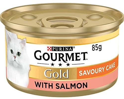 GOURMET Gold Savoury Cake Salmon Wet Cat Food 85g, Pack of 12