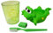 Juego Vaso Y Cepillo Dientes Infantil Goma Dura Rana Verde