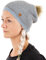 CMP Mütze Bommelmütze Wintermütze hellblau Fell Fleece wärmend modern Gr. one-Size 5504049 (one-Size)