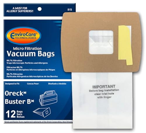 Oreck Buster B Micro Vacuum Cleaner Dust Bags