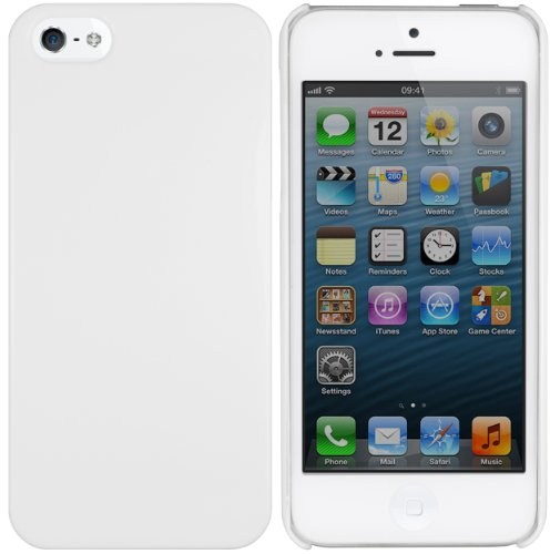 mumbi 11666 Hartschale kompatibel mit iPhone SE -2016 / 5S Handy Hard Case Handyhülle, Weiss
