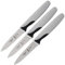 Mercer Culinary M19903 Millennia Black Handle, 3-Inch Slim Serrated Paring Knives (3-Pack)
