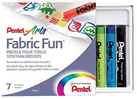 Pentel PTS-7 Stoffmalkreiden, 7 Satz, sortiert