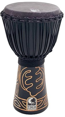 TOCA African Rope Tuned Djembe 10'' Black Mamba mit Tasche ABMD-10