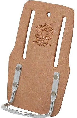 Marshalltown porte marteau pour ceinture, cuir, beige, dimensions : 171x108x64 mm