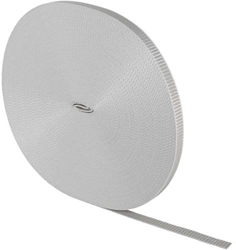 Schellenberg 11431 Cintino per tapparelle avvolgibili 18 mm x 50 m - sistema Maxi, cinghia tapparella grigio