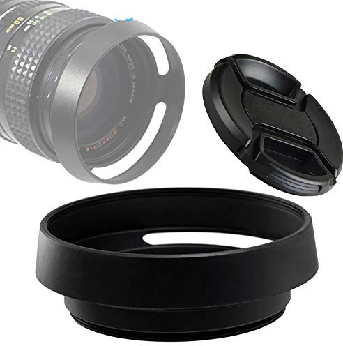 Fotasy Metal Curved Lens Hood - 62mm Vented Hood for Fuji, Leica, Olympus, Panasonic, Sony Lenses
