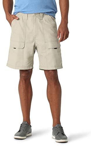 Wrangler Authentics Men's Canvas Utility Hiker Short, Fossil Rock, 36