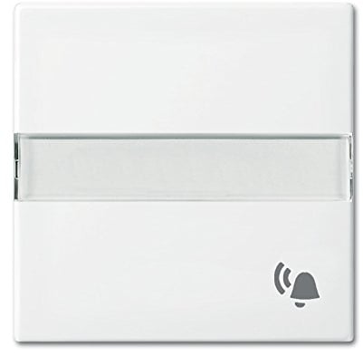 Busch-Jaeger 2506 N/KI-914 Wippe mit Beschriftungsfeld und Klingel Symbol Alpinweiß Busch-balance® SI 2CKA001731A2015