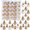 Christmas Concepts® Pack of 25-25mm, 25cm Mini Christmas Tree Baubles - Shiny, Matte & Glitter Decorated Baubles (Champagne)