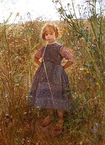 Kunstdruck/Poster: Fritz von Uhde Das Heideprinzesschen - hochwertiger Druck, Bild, Kunstposter, 40x55 cm