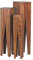 Wohnling Beistelltisch 3er Set Sheesham Massivholz, Satztisch Quadratisch Modern, Säulentisch 3-teilig, Blumenständer Wohnzimmer Dekosäule