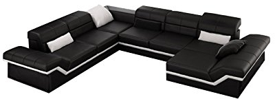 JVmoebel Sofa, Leder, Rot/Weiß, 175x90x90 cm
