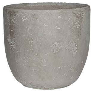 Mica decorations Übertopf JIMMY, rund 708773, grau, H 18 d 19 cm
