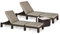 Sonnenliege Gartenliege 2er Set Allibert Daytona Polyrattan Rattanoptik Kühlbox Ice Cube - braun inkl. Auflage