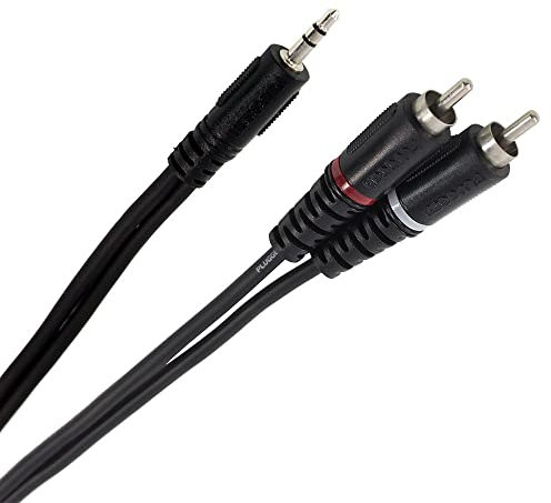 Plugger Câble Y mini Jack mâle stéréo/RCA mâle 3 m Noir