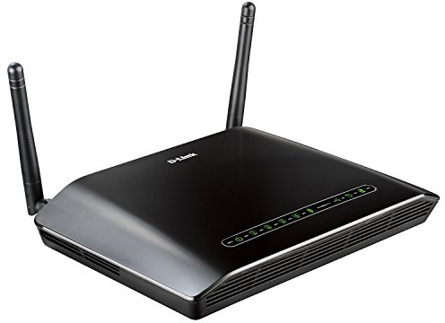D-Link DSL-2750B Modem Router ADSL2/2+, Tecnologia Wireless N300, 4 Porte 10/100 Mbps Fast Ethernet, Porta USB, Nero