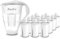 PearlCo Glas-Wasserfilter (weiß) Glaskanne mit 12 Classic Filterkartuschen – Reduzierung von Kalk & Schwermetall – Schützt Geräte – Besserer Geschmack von Kaffee & Tee – Made in EU
