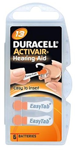 DURACELL Hörgerätebatterie Activair easytab 13 - 6er Blister