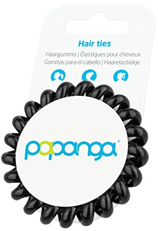 Original Papanga® Spiral Haargummi, Classic Edition, Größe: Big, Farbe: Schwarz