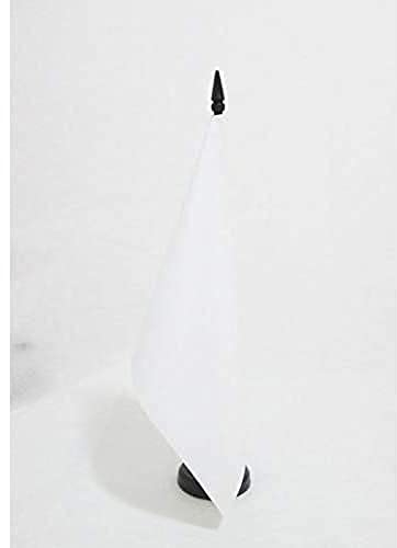 AZ FLAG - Tischflagge Einfarbig Weiss - 21x14 cm - Einfarbig Tischfahne 14 x 21 cm - Flaggen