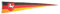 Fahnenwelt Langwimpel Niedersachsen Fahne Flagge Wimpel NEU 30 cm x 150 cm rot-weiß Gestreift Regionalflagge für Außenbereich und regionale Veranstaltungen
