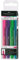 Faber Castell 155405 - Fineliner Broadpen 1554, 4 Stück im Etui, je 1x pink, violett, hellgrün und türkis