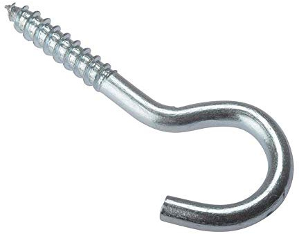 Forgefix Screw Hooks | 100 x 18g | Zinc Plated | Bag 10