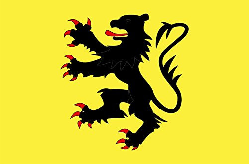 magFlags Drapeau Large Représentant le Lion des Flandres | drapeau paysage | 1.35m² | 90x150cm