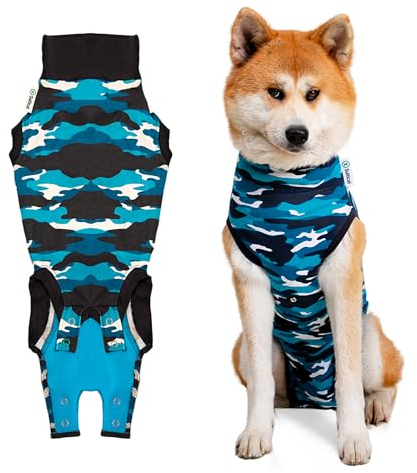 Suitical Recovery Suit Hund, XL, Blau Camouflage