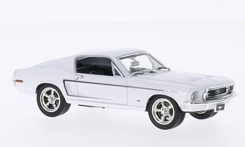 Ford Mustang GT 2+2 Fastback, weiss, 1968, Modellauto, Fertigmodell, Lucky Die Cast 1:43