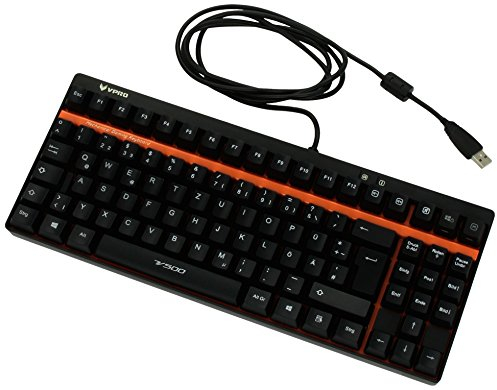 Rapoo VPRO V500 mechanische Gaming Tastatur mit programmierbaren Tasten, integriertem Speicher, schwarz