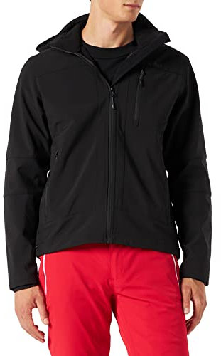 CMP - Giacca da Uomo con Cappuccio e Zip, Nero, 58