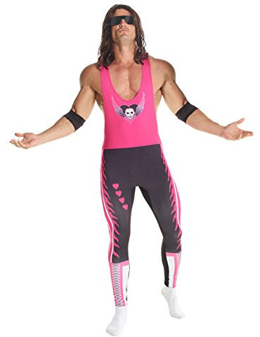 Morph Kostüm Bret Hitman Hart für Herren, WWE Wrestler, Perfekt für Karneval und Halloween, XL