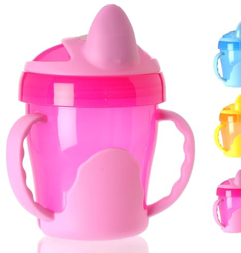Vital Baby Mein erster Trinklernbecher mit Griffen - 220ml - auslaufsicher, ergonomisch geformt, spülmaschinengeeignet, Schnabelbecher, ab 4 Monaten