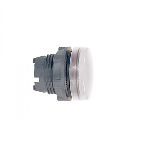 Schneider Electric Head for pilot light, Harmony XB5, plastic, white, 22 mm, universal LED, plain lens
