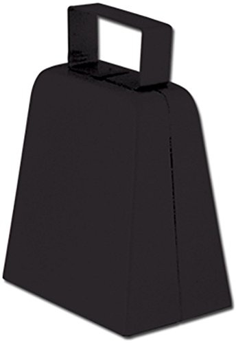 Beistle Black Cowbell Noisemaker, 4