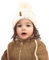 TOSKATOK® Mädchen-Pelz-Pom Pom Beanie Mütze Bommel