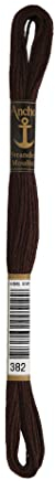 Anchor Sticktwist 4635000-00382 ebenholz Stickgarn, 100 % Baumwolle
