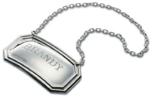 JB Silverware Silver Wine/Decanter Label - Plain