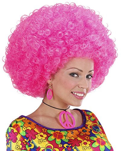 Widmann 6396P - Parrucca Riccia Afro - Colore: Rosa