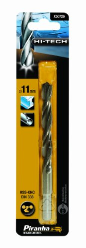 Piranha Hi-Tech HSS-CNC Metal Drill Bit, 11 mm