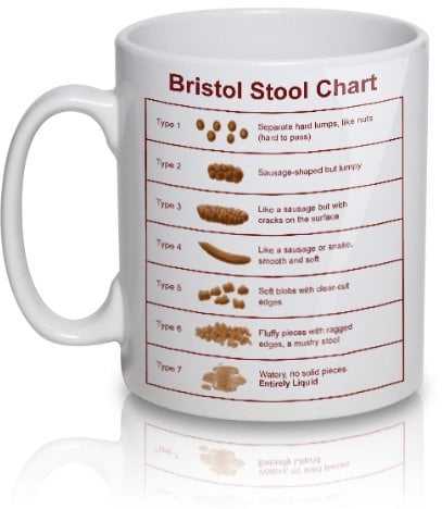 Bristol Stool Chart - Ceramic Mug - Ideal for Nurses!